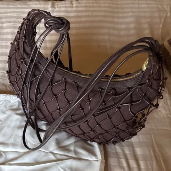 HOBO Kira Chocolate Woven Shoulder Bag - Picture 7 of 12